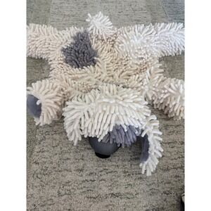 Zoobies Lovesac Nooder white grey shaggy dog pillow blanket DISCONTINUED